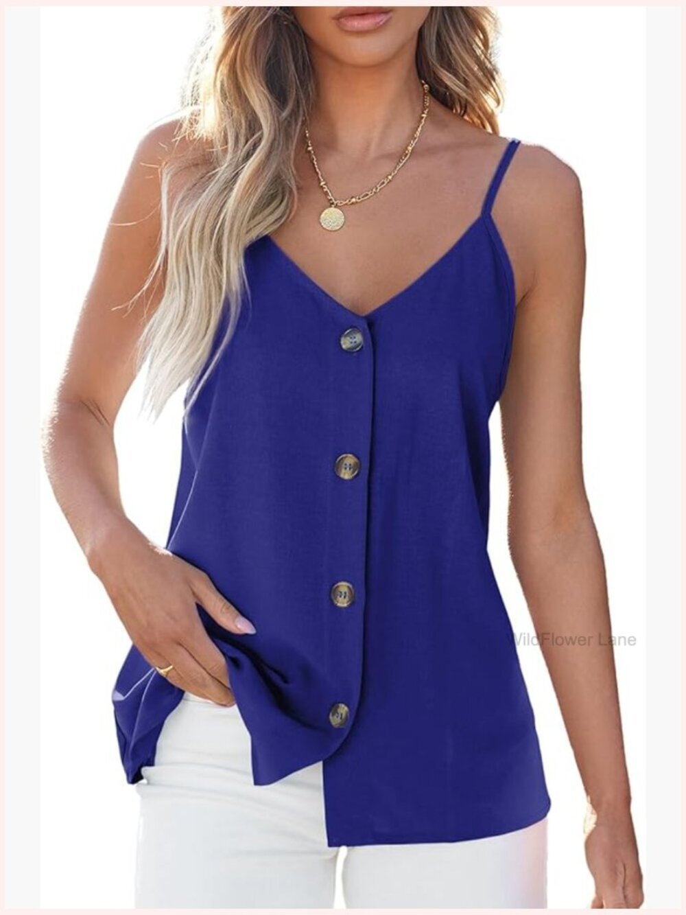 Strappy V Neck Tank Top Summer Loose Sleeveless Blouse Casual Beach